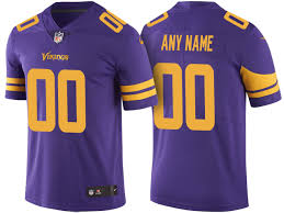 Men's Minnesota Vikings Customized Purple Color Rush NFL Stitched Limited Jersey